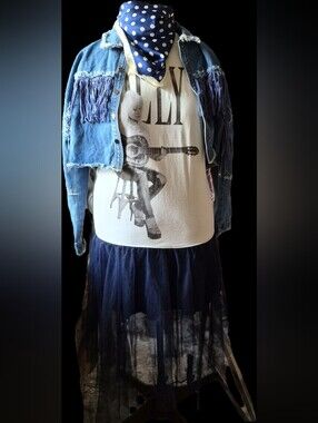 Upcycled Dolly Parton Graphic T-Shirt Dress: A truly one-of-a-kind piece.